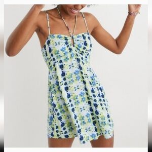 NWT Small AE Floral Mini Dress Summer Cottagecore Coquette Y2k Festival Flowy